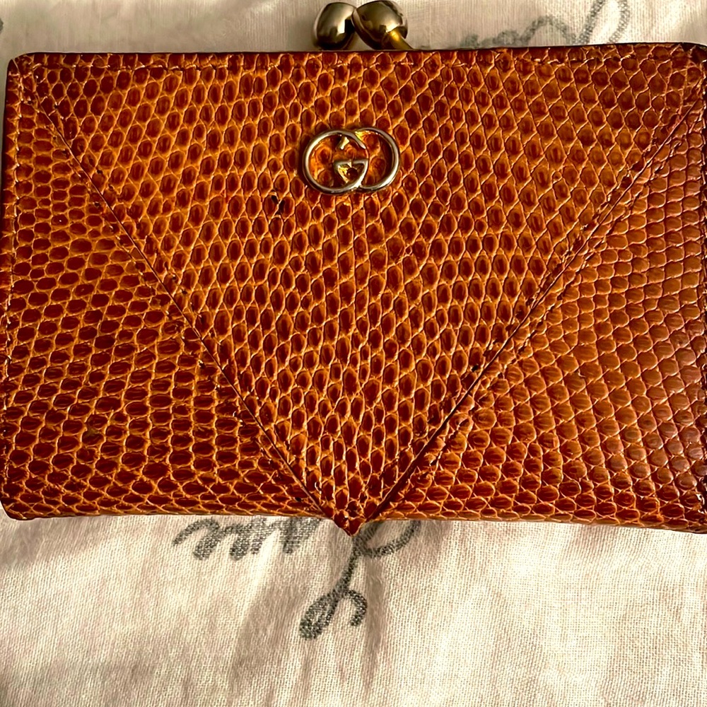 Vintage Tan Gucci Coin Purse
